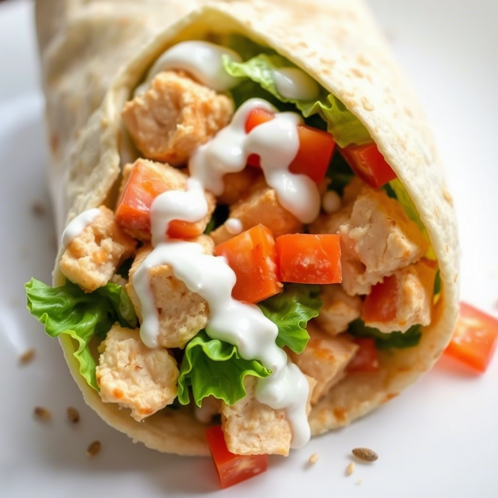 chicken-wrap-with-ranch-sauce